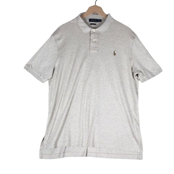 Polo Ralph Lauren Pima Soft Touch T-Shirt XL Oatmeal Cream Heather Short Sleeve - Picture 1 of 8